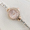 Hot-selling round watch bracelet sets, fashionable and trendy women's watches, diamond-encrusted wristwatches, quartz watches, direct sales from the manufacturer Application Scenario